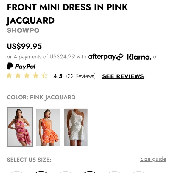 Showpo Size 8 Brailey Jacquard One Shoulder pink/yellow Dress - Picture 5 of 11